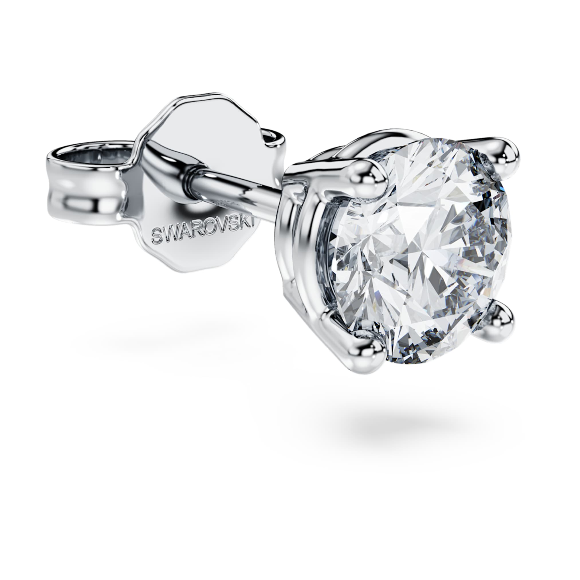 Swarovski Eternity stud earring Lab-grown diamonds 0.5 ct tw, Single, Round shape, 14K white gold