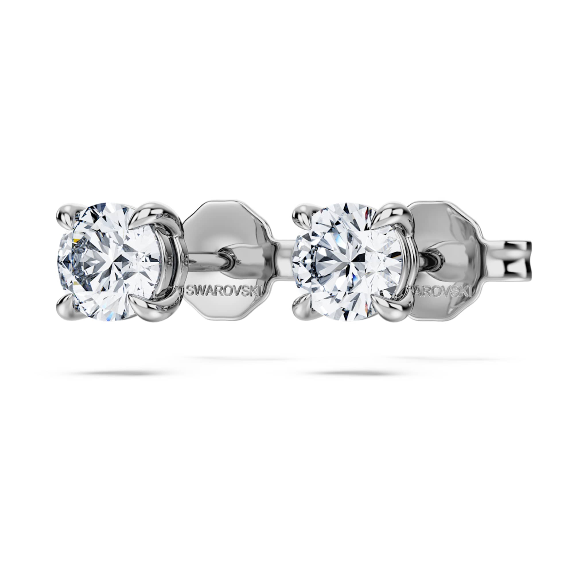 Swarovski Eternity stud earrings Lab-grown diamonds 0.52 ct tw, Round shape, Sterling silver