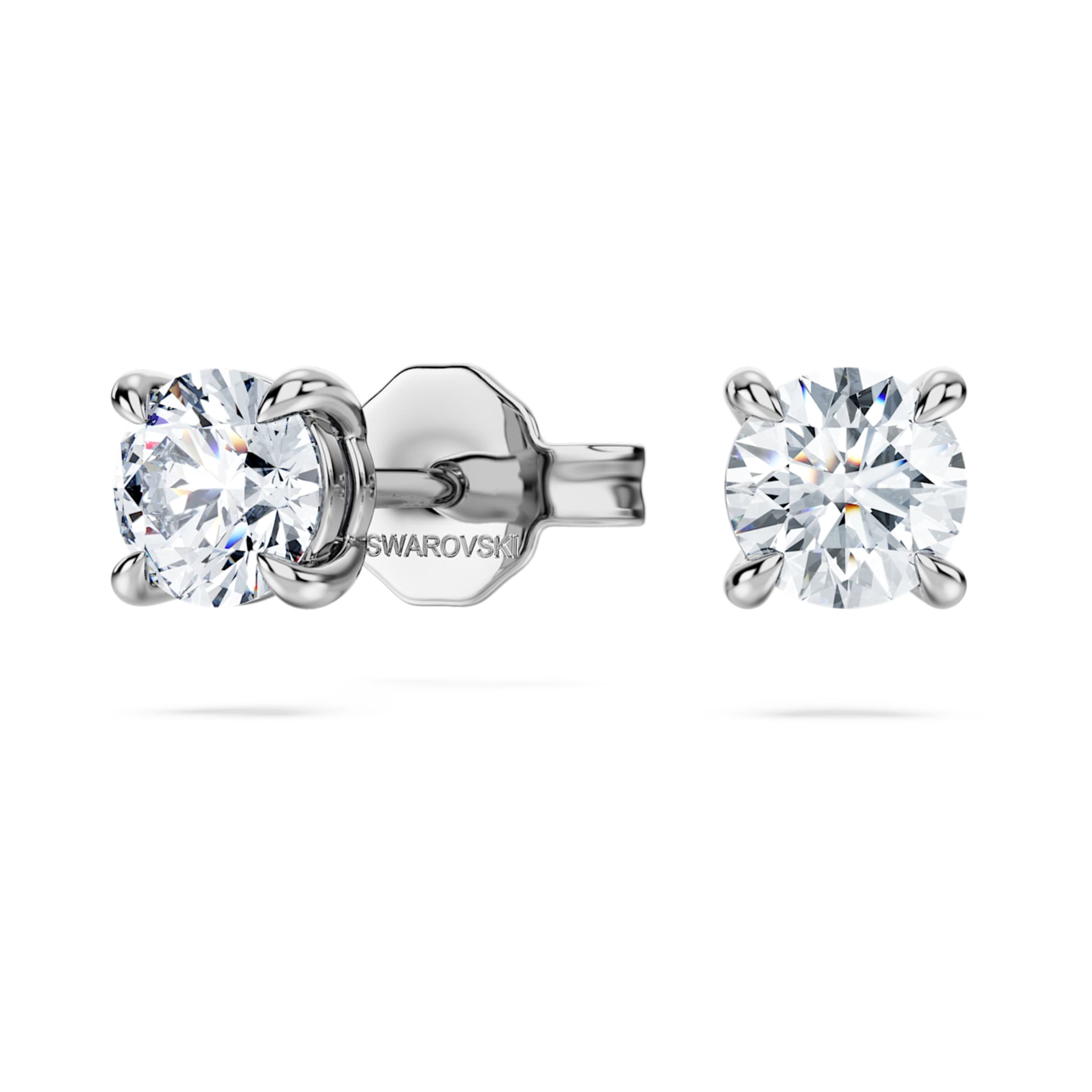 Swarovski Eternity stud earrings Lab-grown diamonds 0.52 ct tw, Round shape, Sterling silver