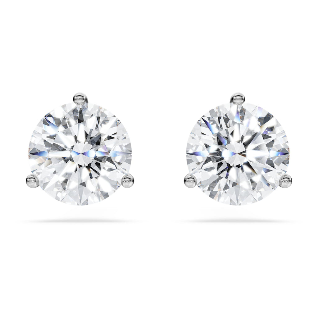 Swarovski Eternity stud earrings Lab-grown diamonds 2.0 ct tw, Round shape, 14K white gold