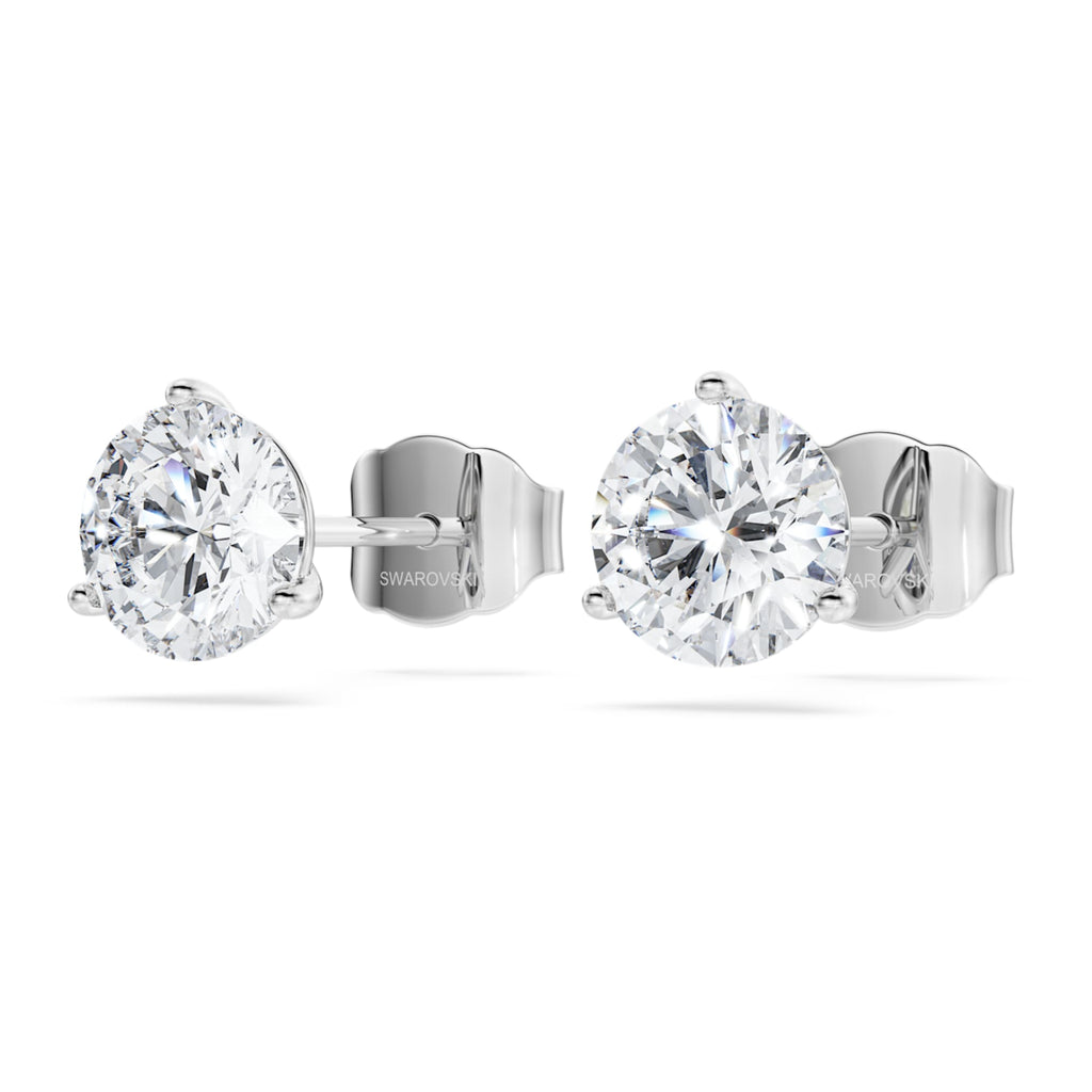 Swarovski Eternity stud earrings Lab-grown diamonds 2.0 ct tw, Round shape, 14K white gold