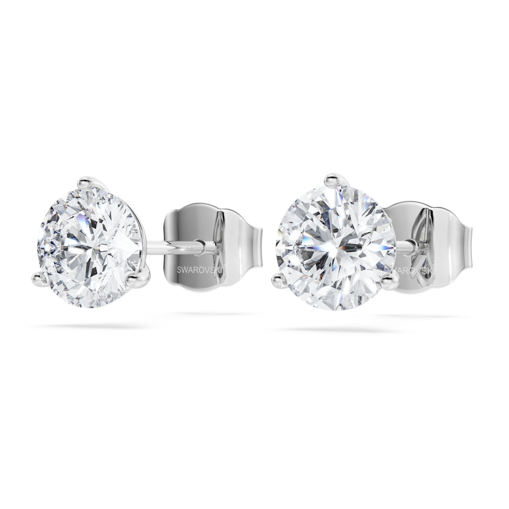 Swarovski Eternity stud earrings Lab-grown diamonds 2.0 ct tw, Round shape, 14K white gold