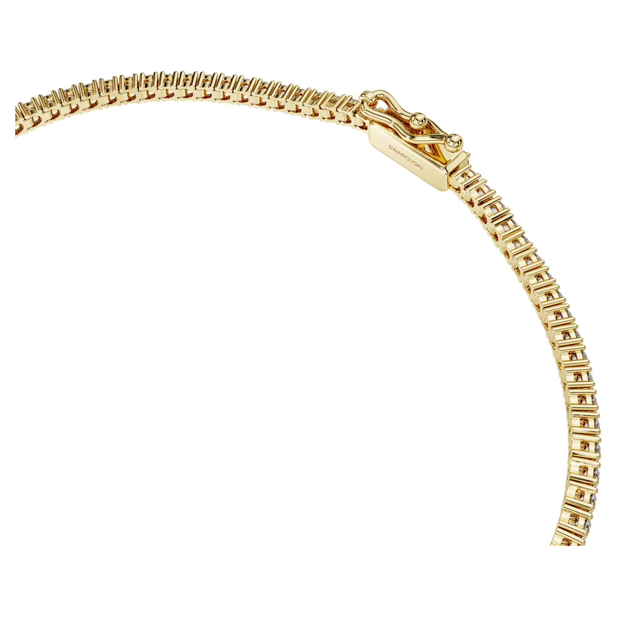 Swarovski Eternity Tennis bracelet Lab-grown diamonds 1.5 ct tw, Round shape, White, 14K yellow gold