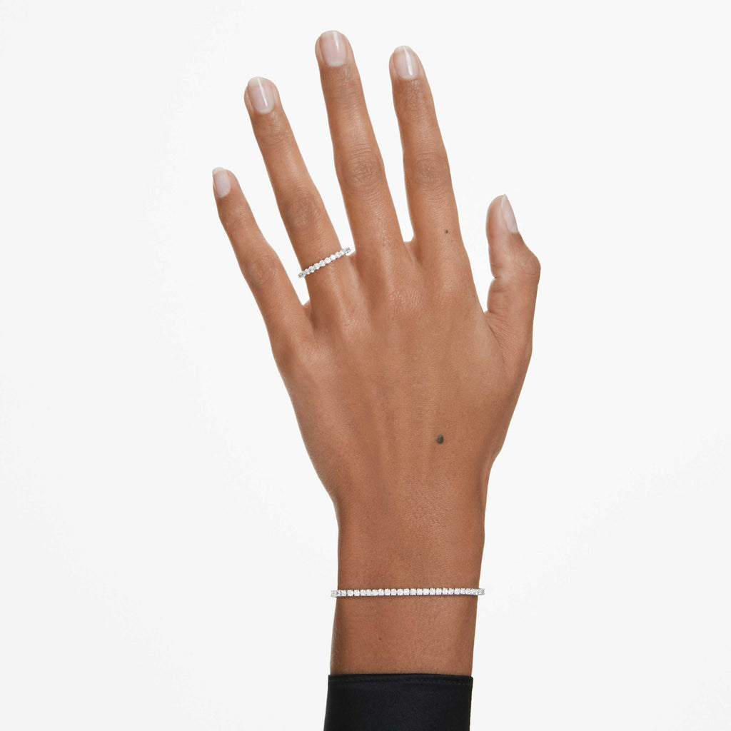 Swarovski Eternity Tennis bracelet Lab-grown diamonds 3 ct tw, Round shape, 14K white gold