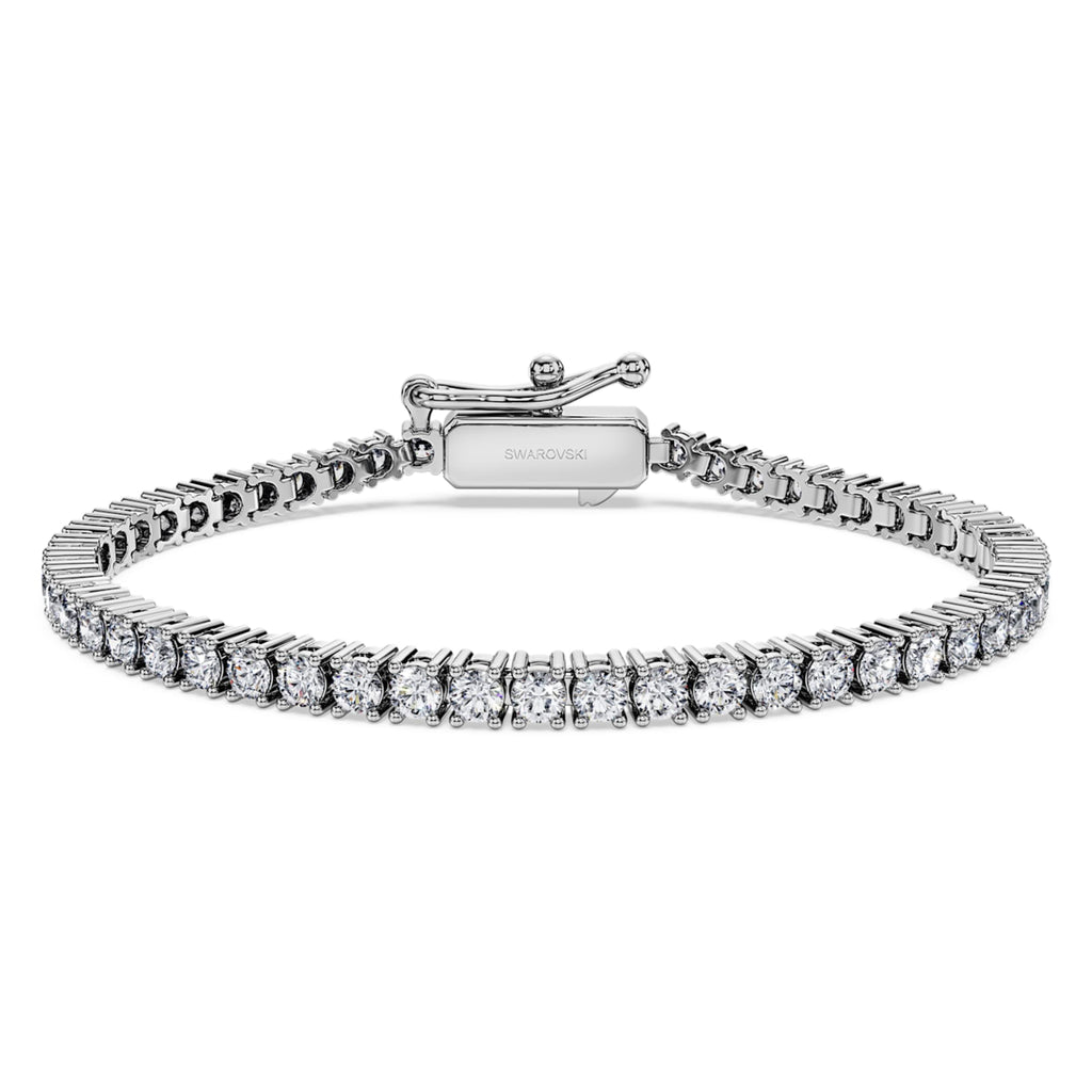 Swarovski Eternity Tennis bracelet Lab-grown diamonds 3 ct tw, Round shape, 14K white gold