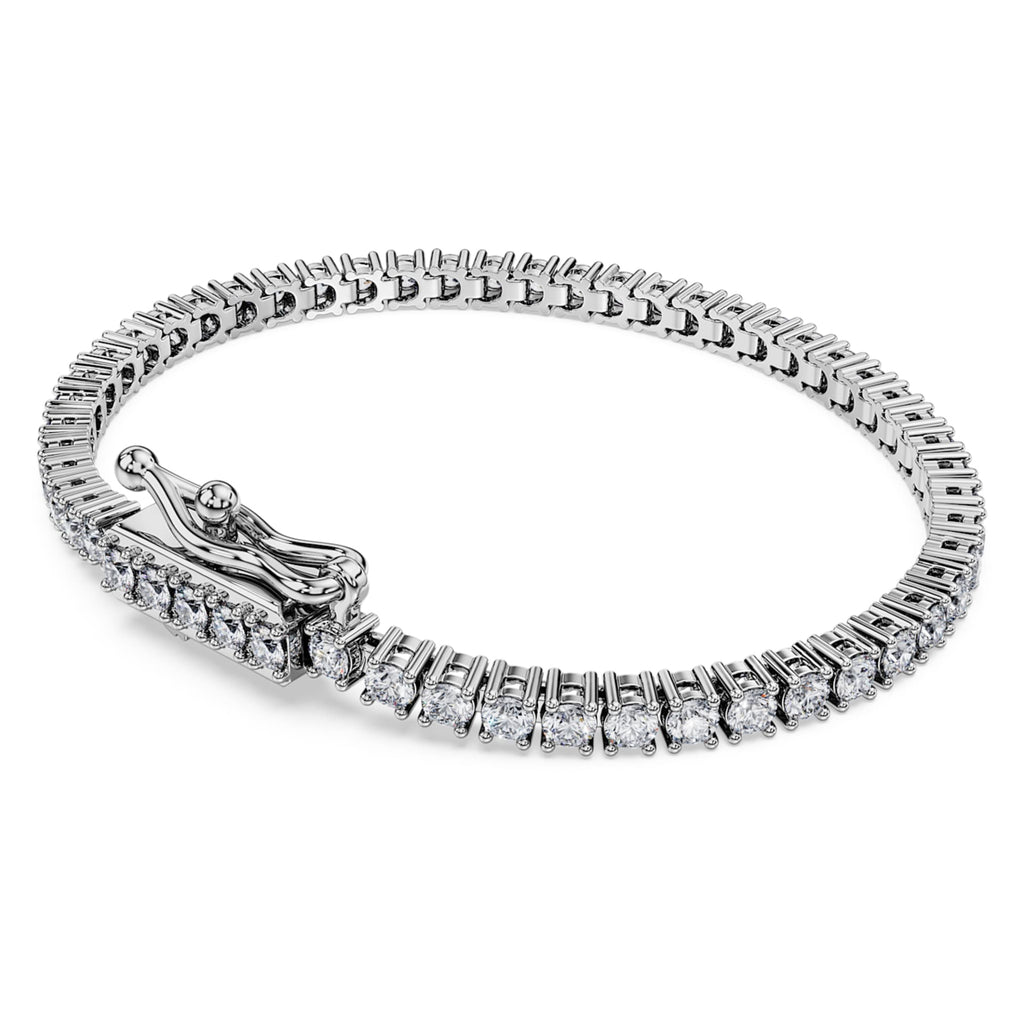 Swarovski Eternity Tennis bracelet Lab-grown diamonds 3 ct tw, Round shape, 14K white gold