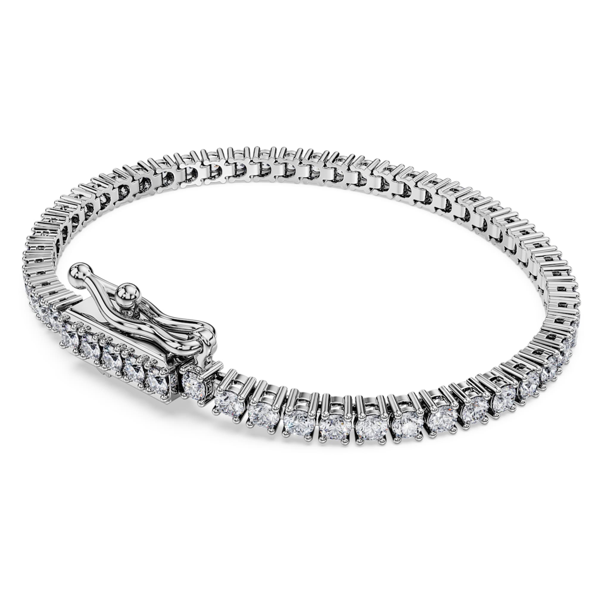 Swarovski Eternity Tennis bracelet Lab-grown diamonds 3 ct tw, Round shape, 14K white gold