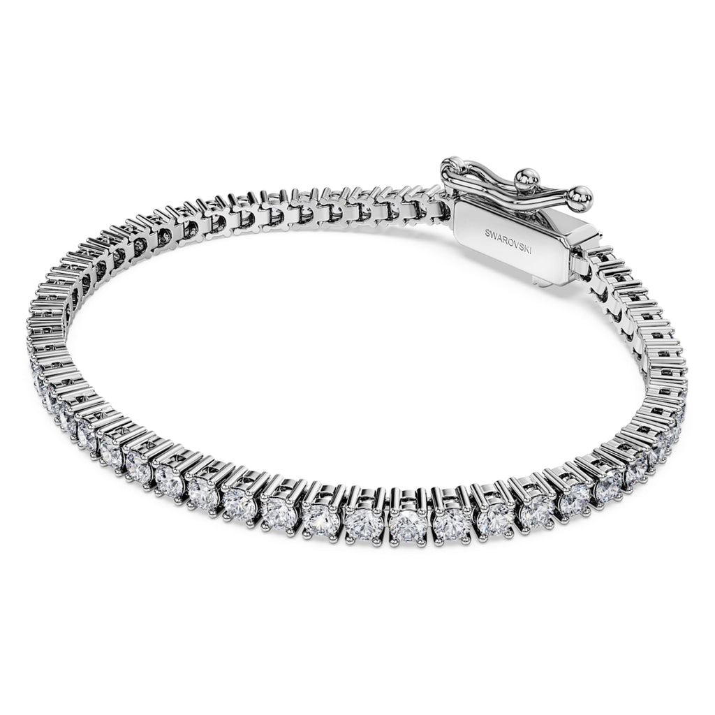 Swarovski Eternity Tennis bracelet Lab-grown diamonds 3 ct tw, Round shape, 14K white gold