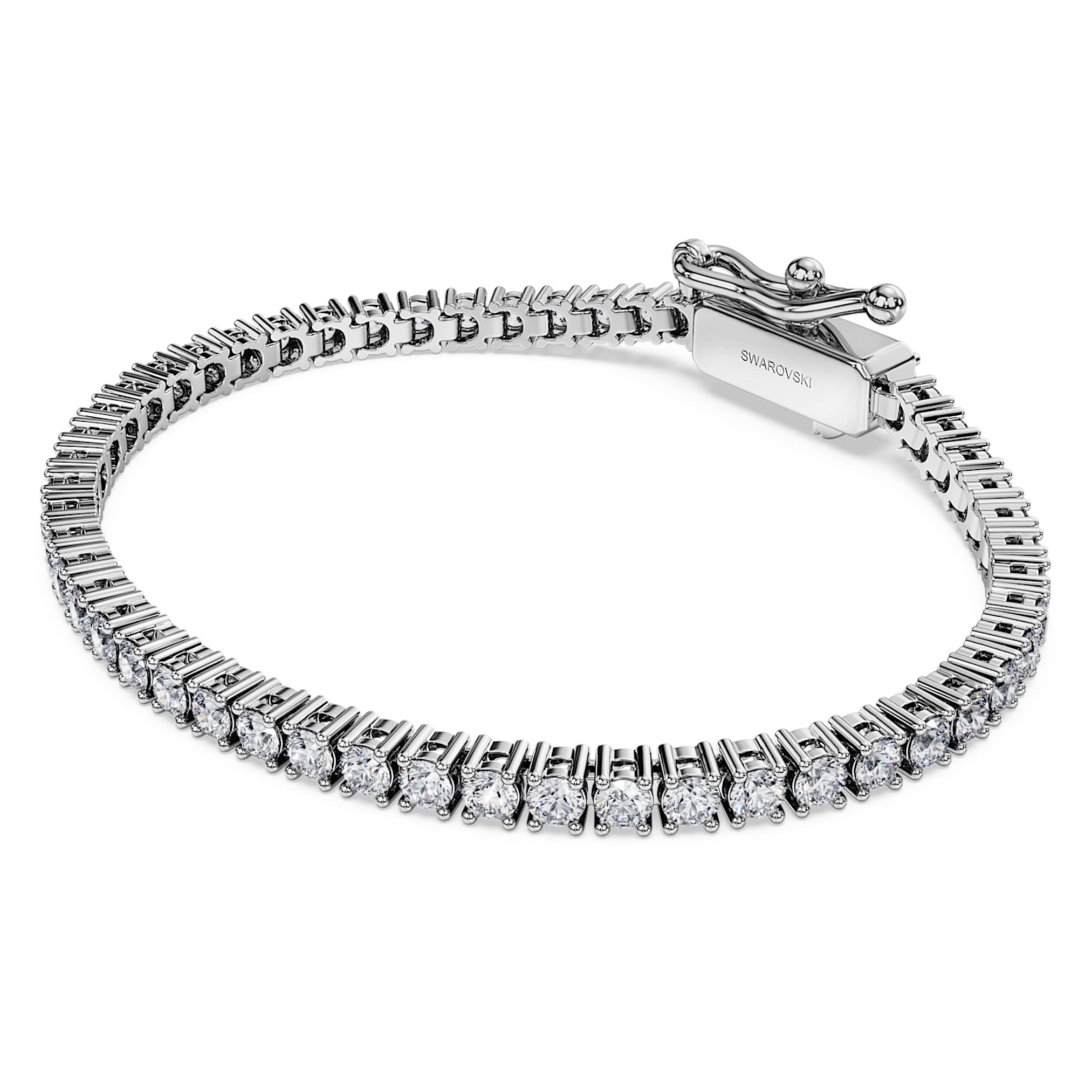 Swarovski Eternity Tennis bracelet Lab-grown diamonds 3 ct tw, Round shape, 14K white gold