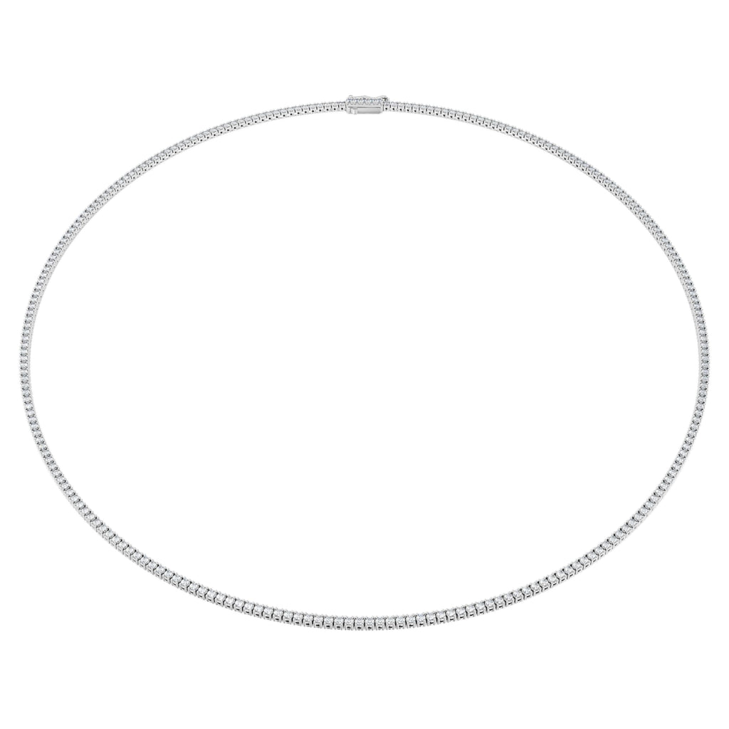 Swarovski Eternity Tennis necklace Lab-grown diamonds 3 ct tw, Round shape, 14K white gold