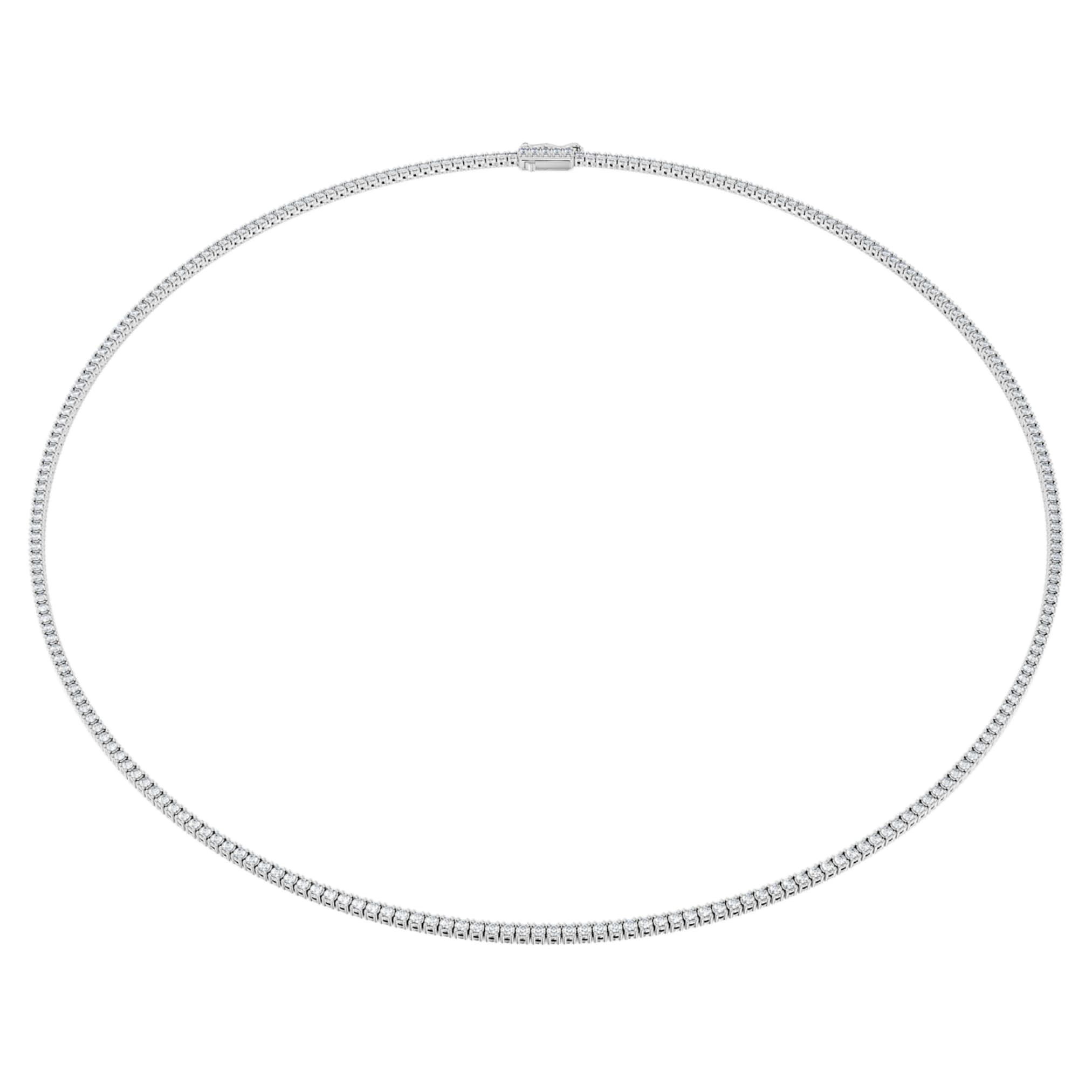 Swarovski Eternity Tennis necklace Lab-grown diamonds 3 ct tw, Round shape, 14K white gold