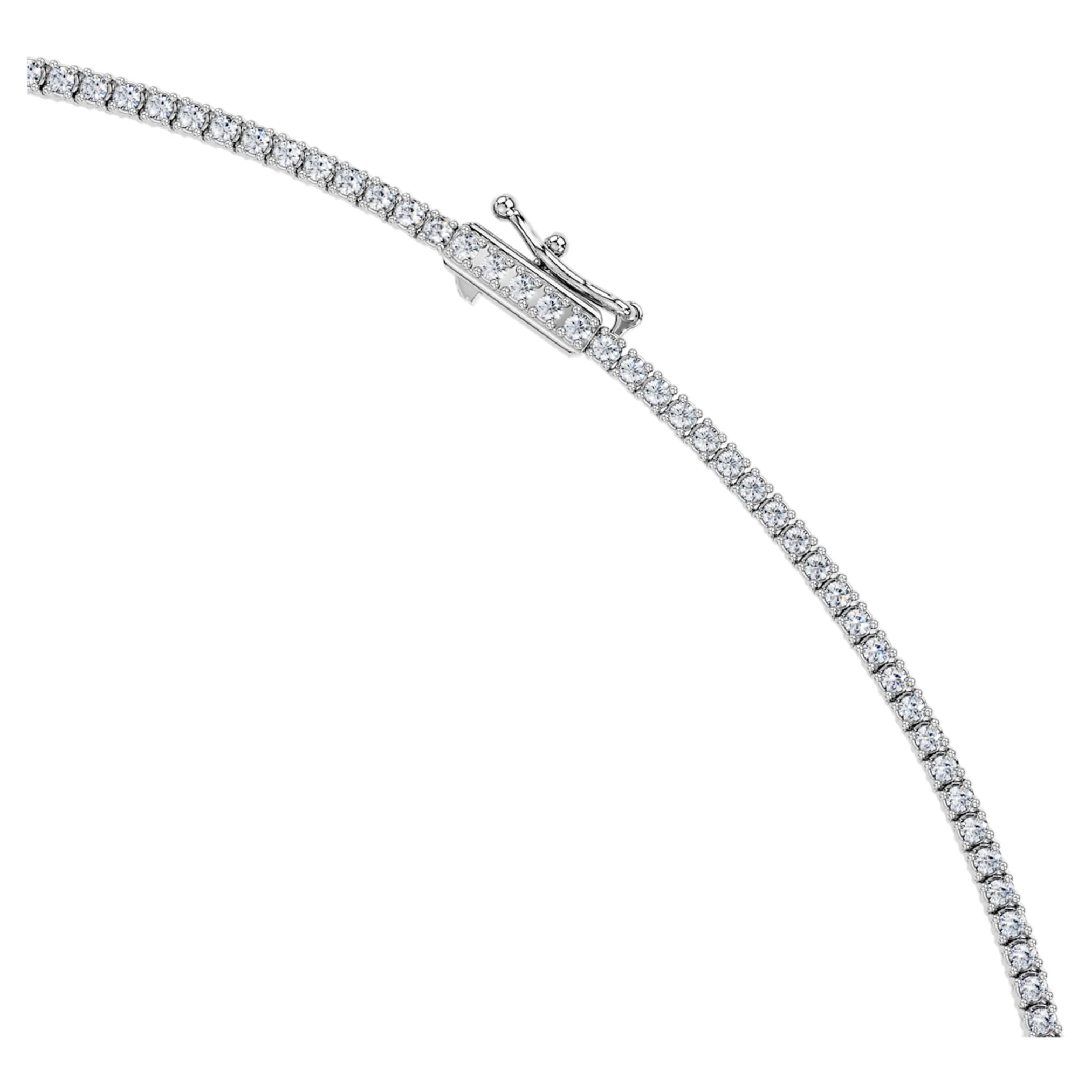 Swarovski Eternity Tennis necklace Lab-grown diamonds 3 ct tw, Round shape, 14K white gold