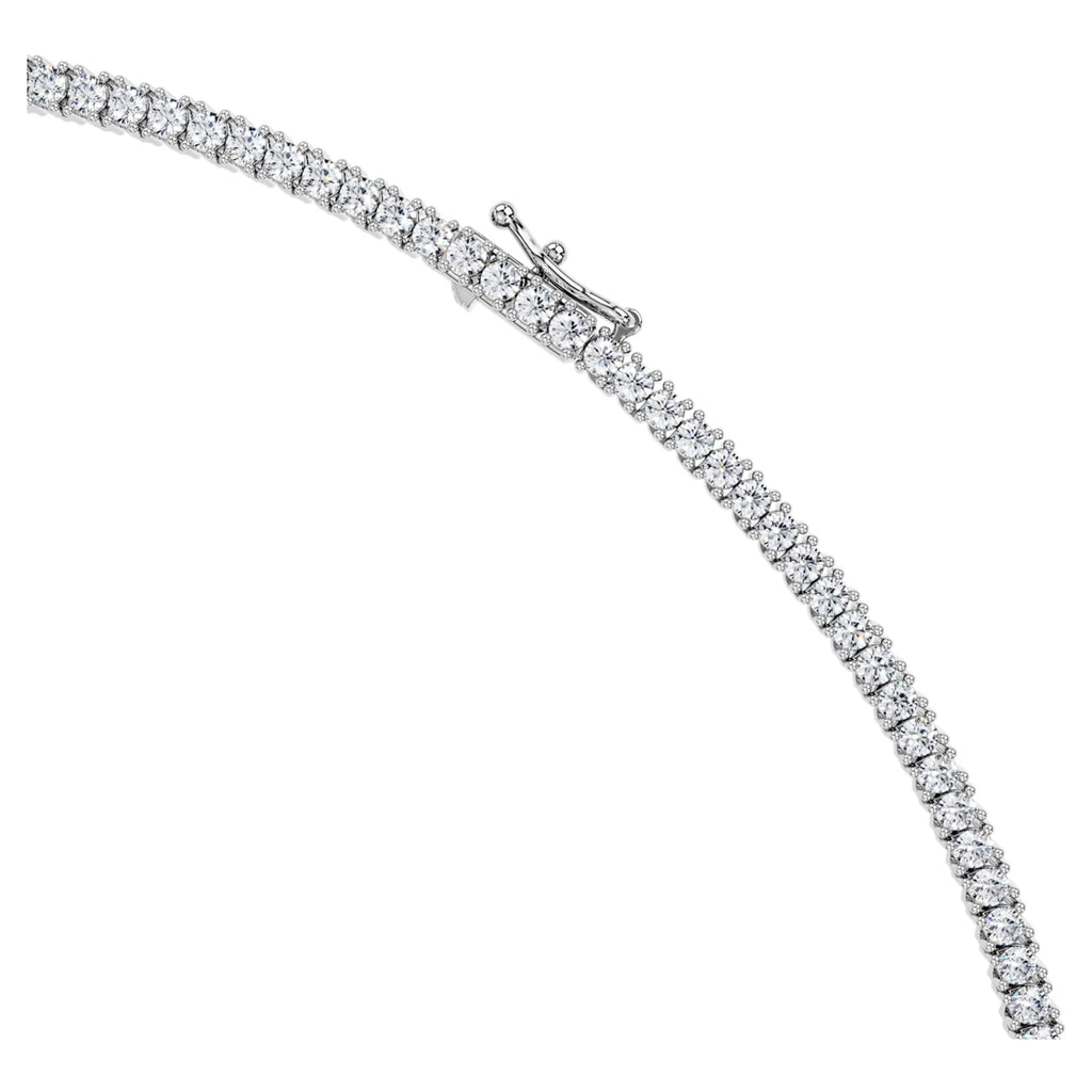 Swarovski Eternity Tennis necklace Lab-grown diamonds 7 ct tw, Round shape, 14K white gold
