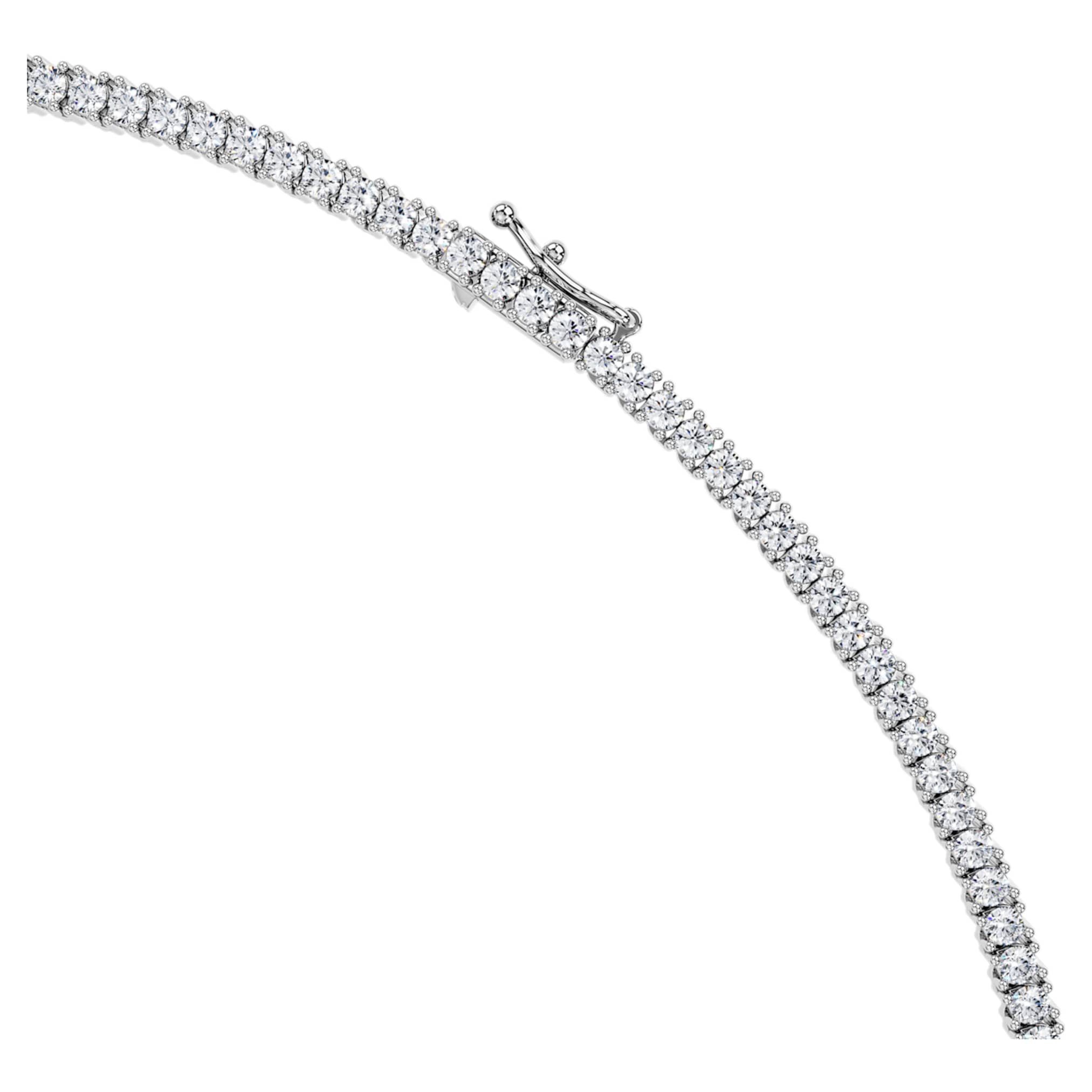 Swarovski Eternity Tennis necklace Lab-grown diamonds 7 ct tw, Round shape, 14K white gold
