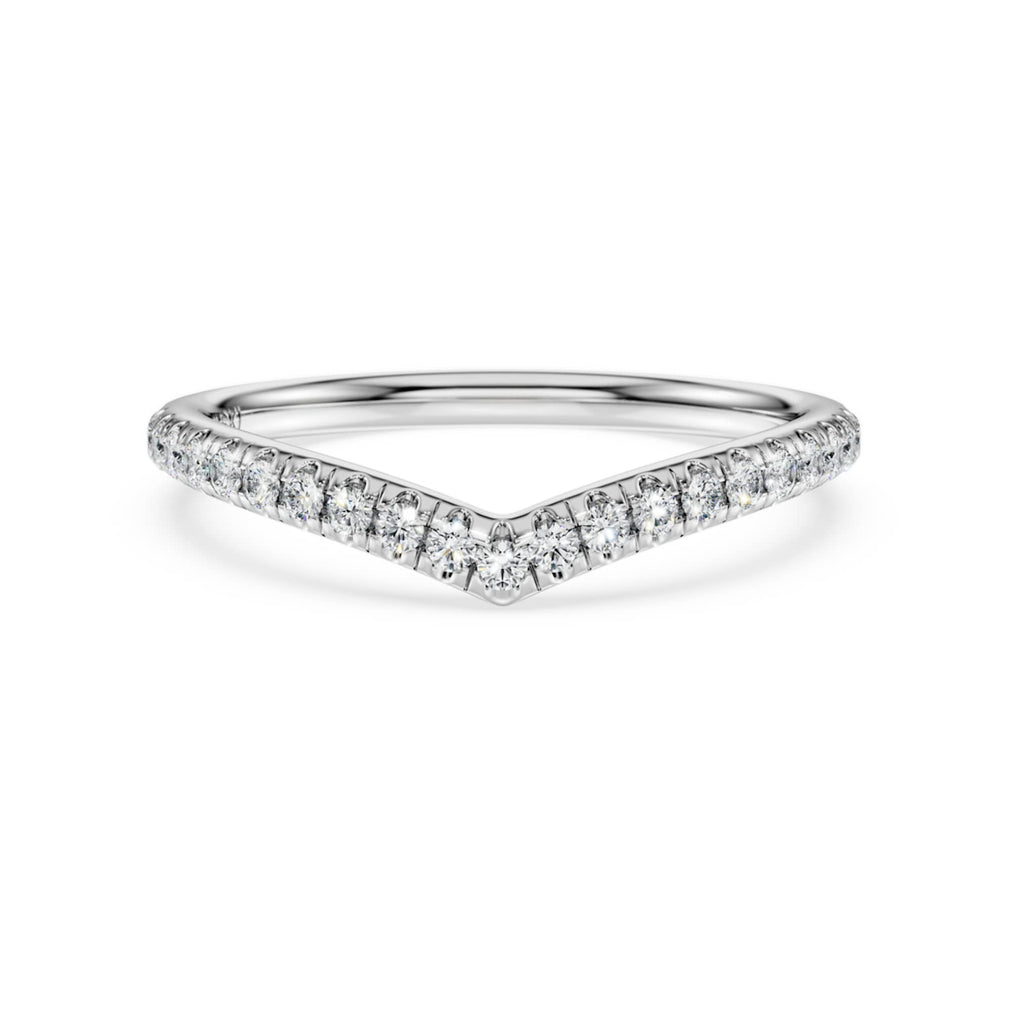 Swarovski Eternity V band ring Lab-grown diamonds 0.25 ct tw, Round shape, 14K white gold