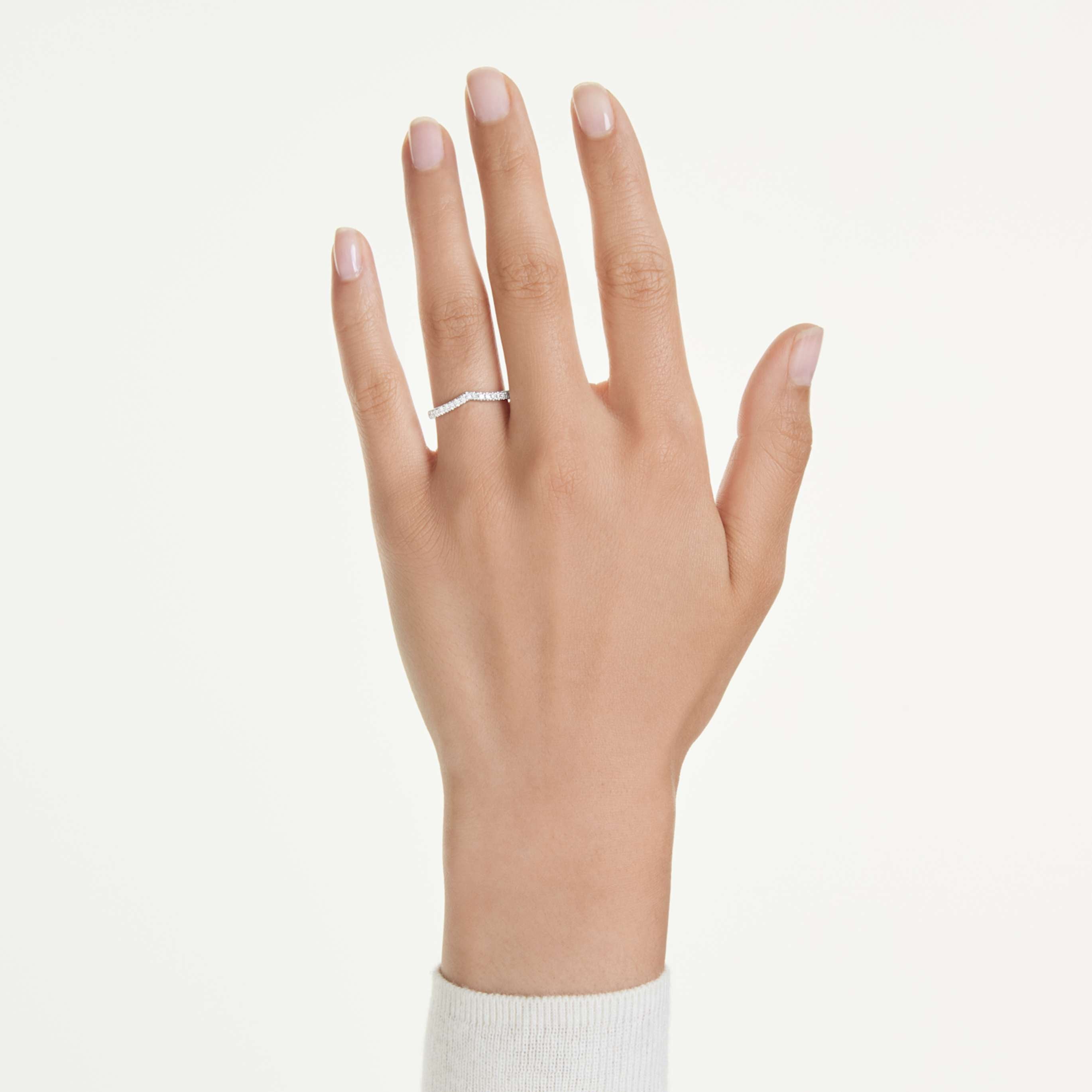 Swarovski Eternity V band ring Lab-grown diamonds 0.25 ct tw, Round shape, 14K white gold
