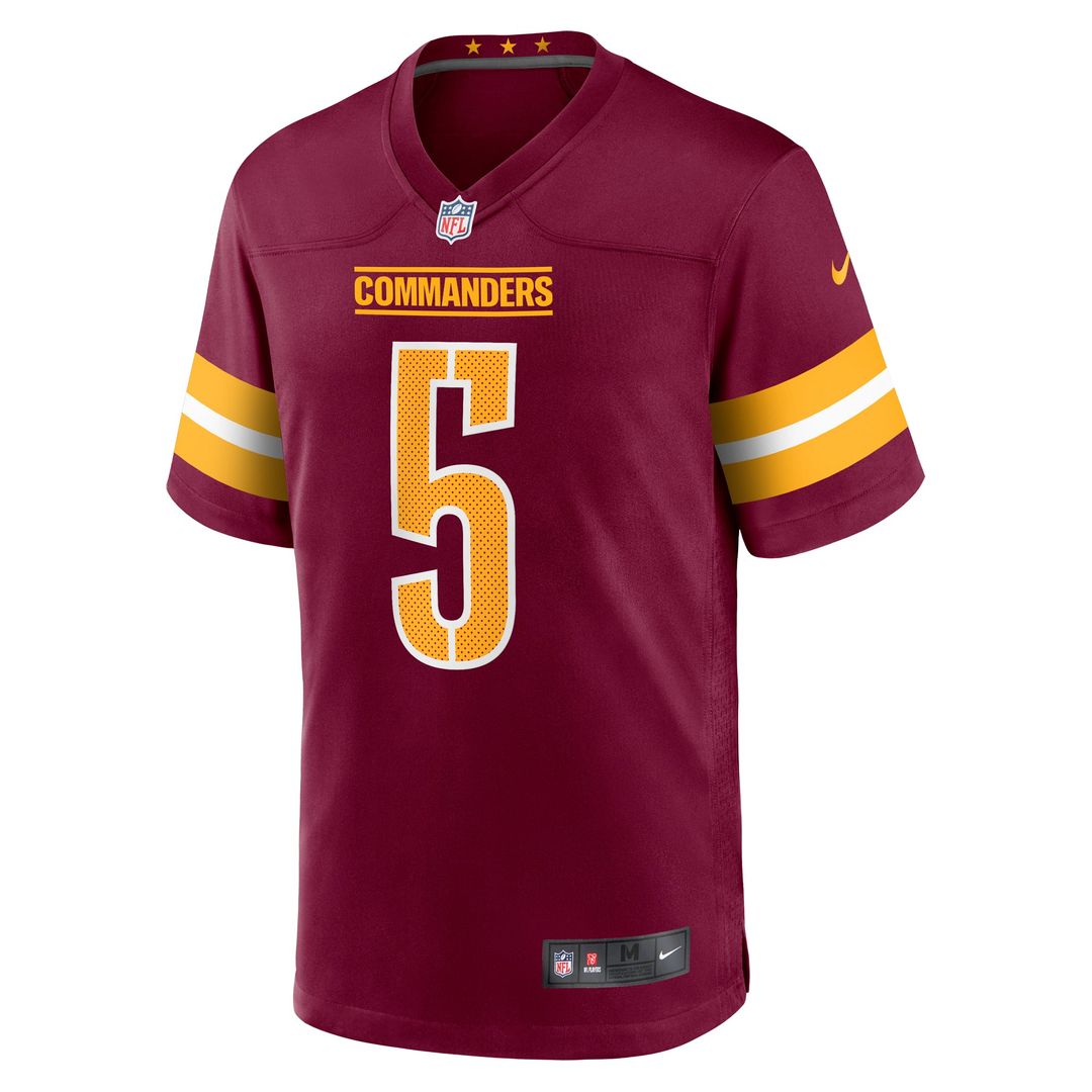 Jayden Daniels Washington Commanders Nike Black Alternate Game Player Jersey