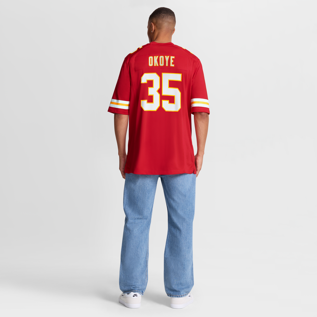 Christian Okoye Kansas City Chiefs Nike Red Game Retired Player Jersey