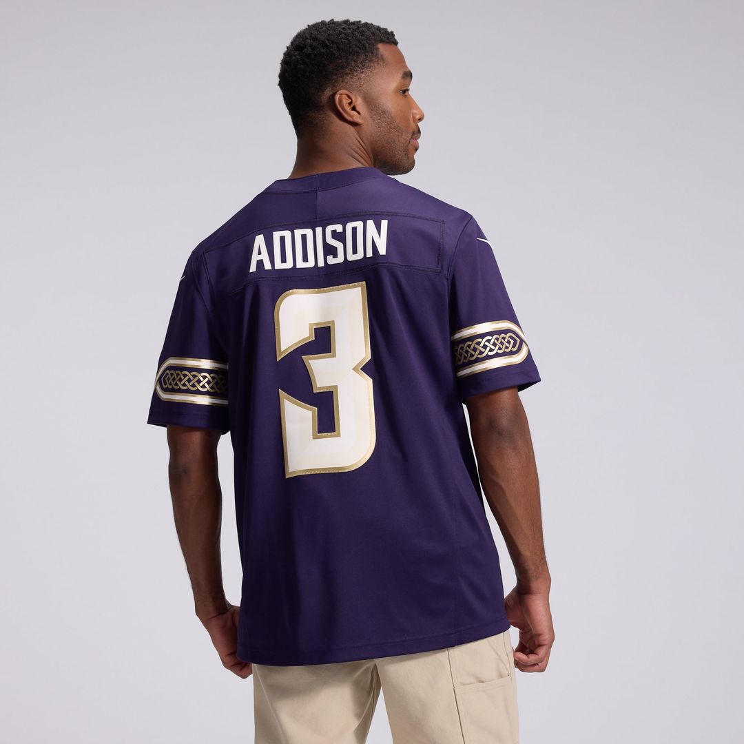 Jordan Addison Minnesota Vikings Nike Purple 2026 Rivalries Collection Stitched Limited Jersey