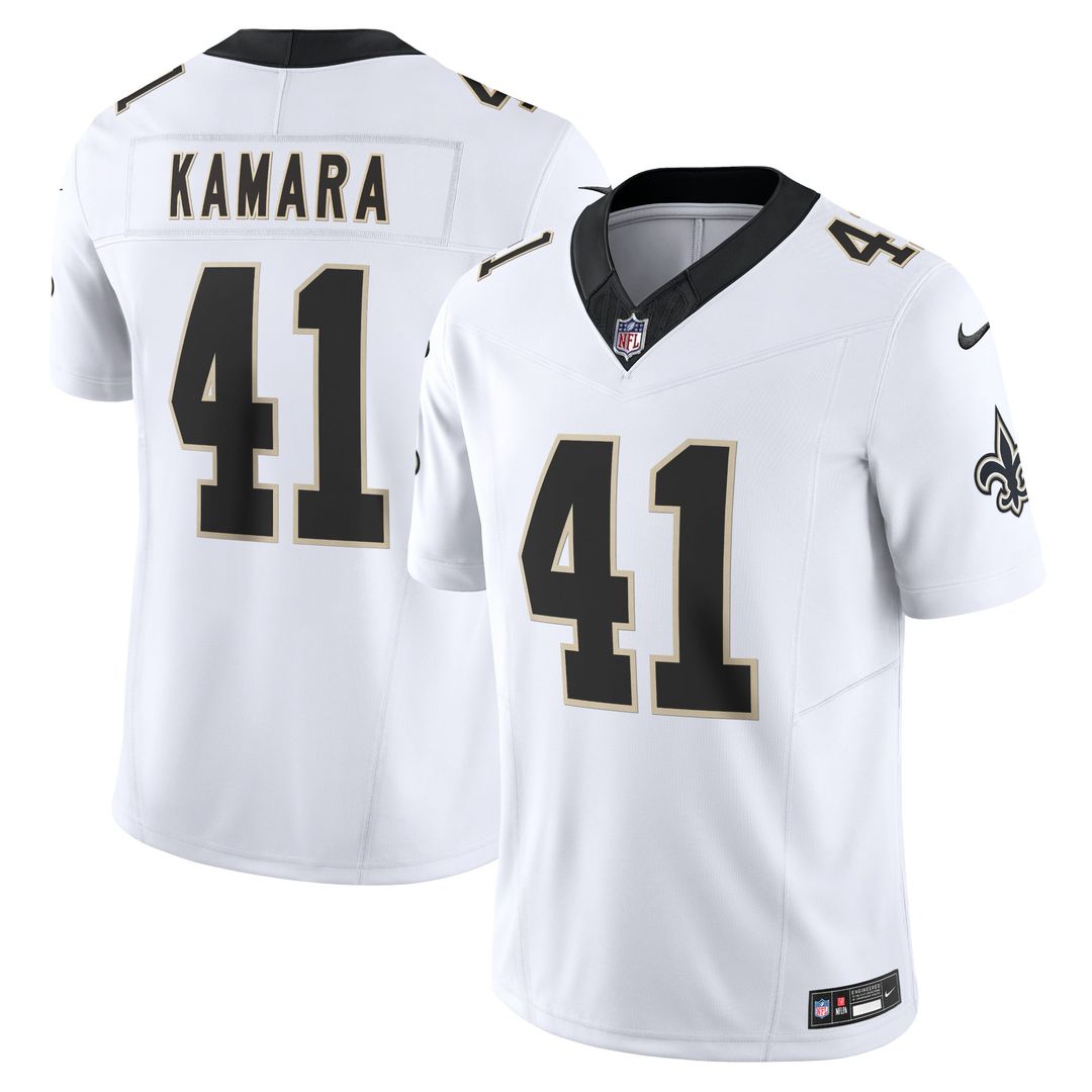 Alvin Kamara New Orleans Saints Nike White Vapor F.U.S.E. Limited Jersey
