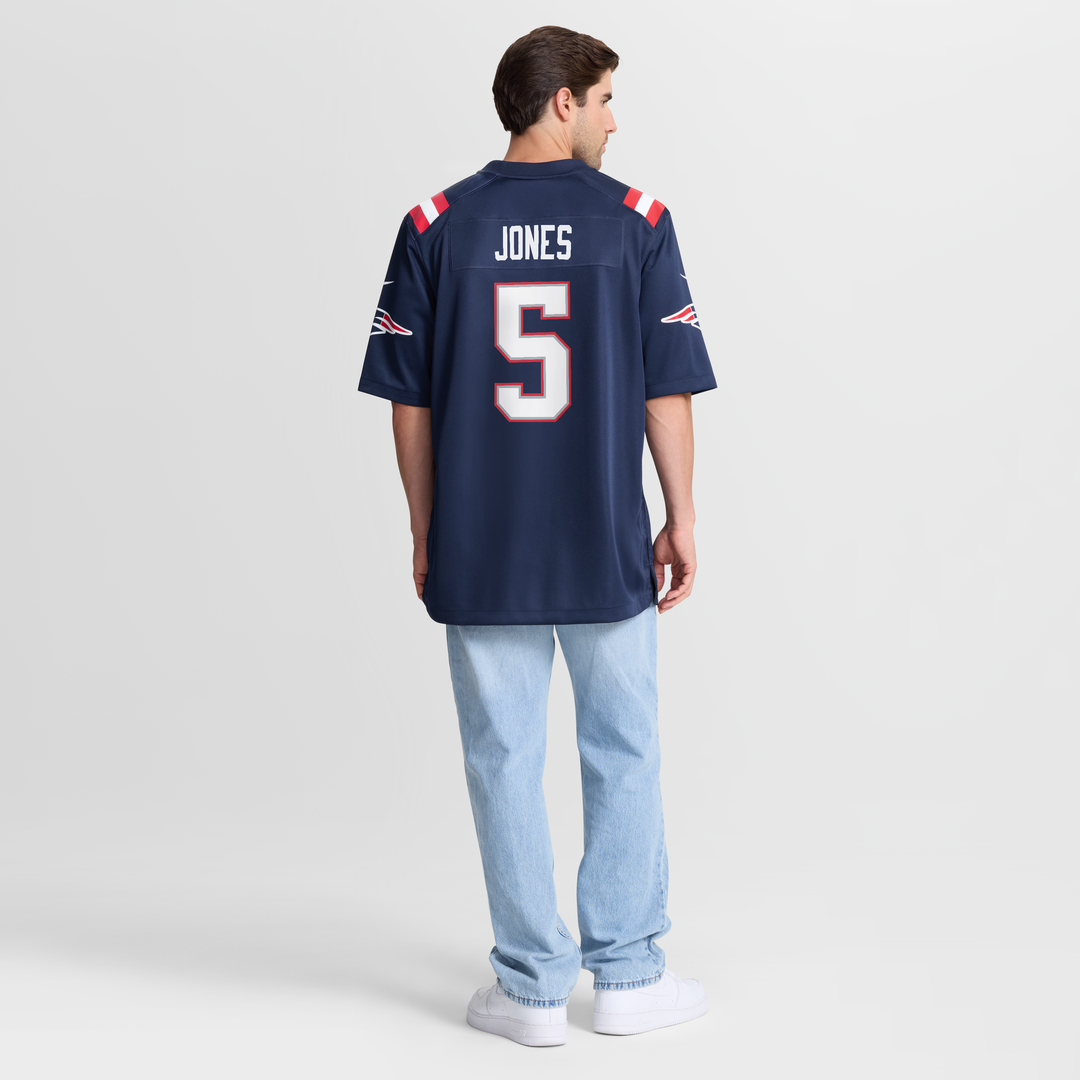 Dre'Mont Jones New England Patriots Nike Navy Team Game Jersey