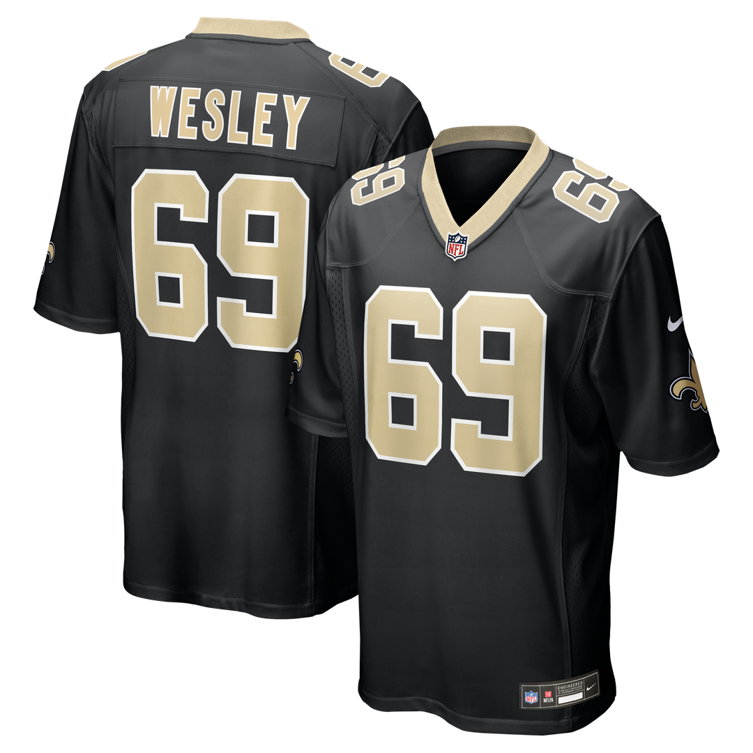 Barry Wesley New Orleans Saints Nike Black Team Game Jersey