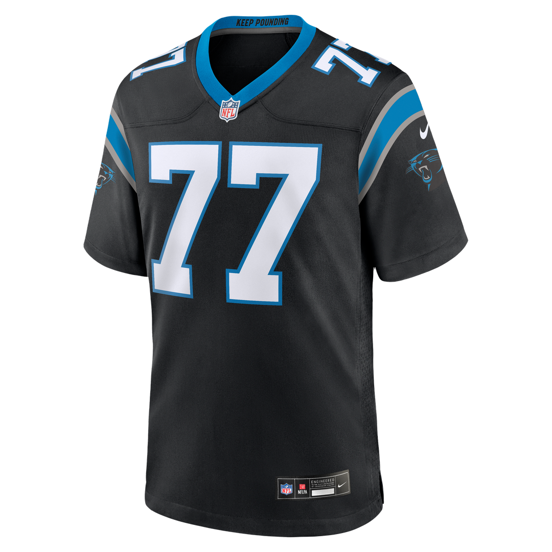Luke Fortner Carolina Panthers Nike Black Team Game Jersey