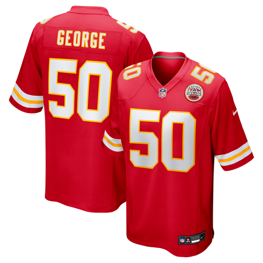 Brandon George Kansas City Chiefs Nike Red Team Game Jersey