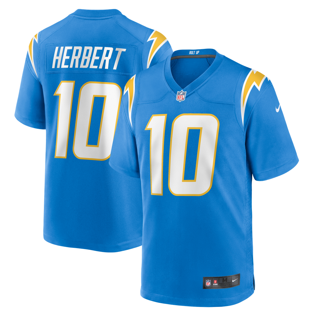 Justin Herbert Los Angeles Chargers Nike Gold Alternate Charger Power Game Player Jersey