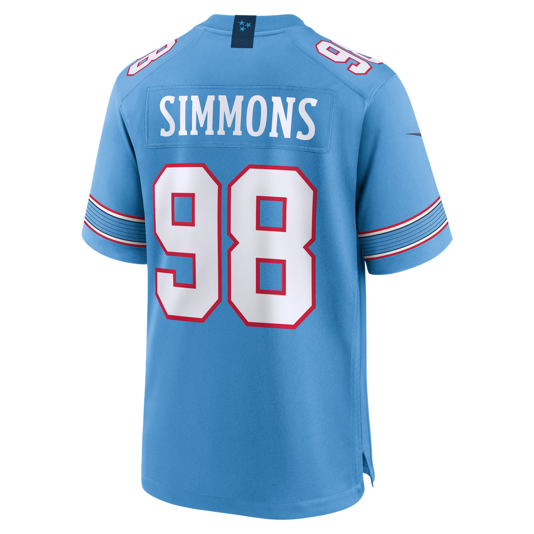 Jeffery Simmons Tennessee Titans Nike Light Blue Game Jersey