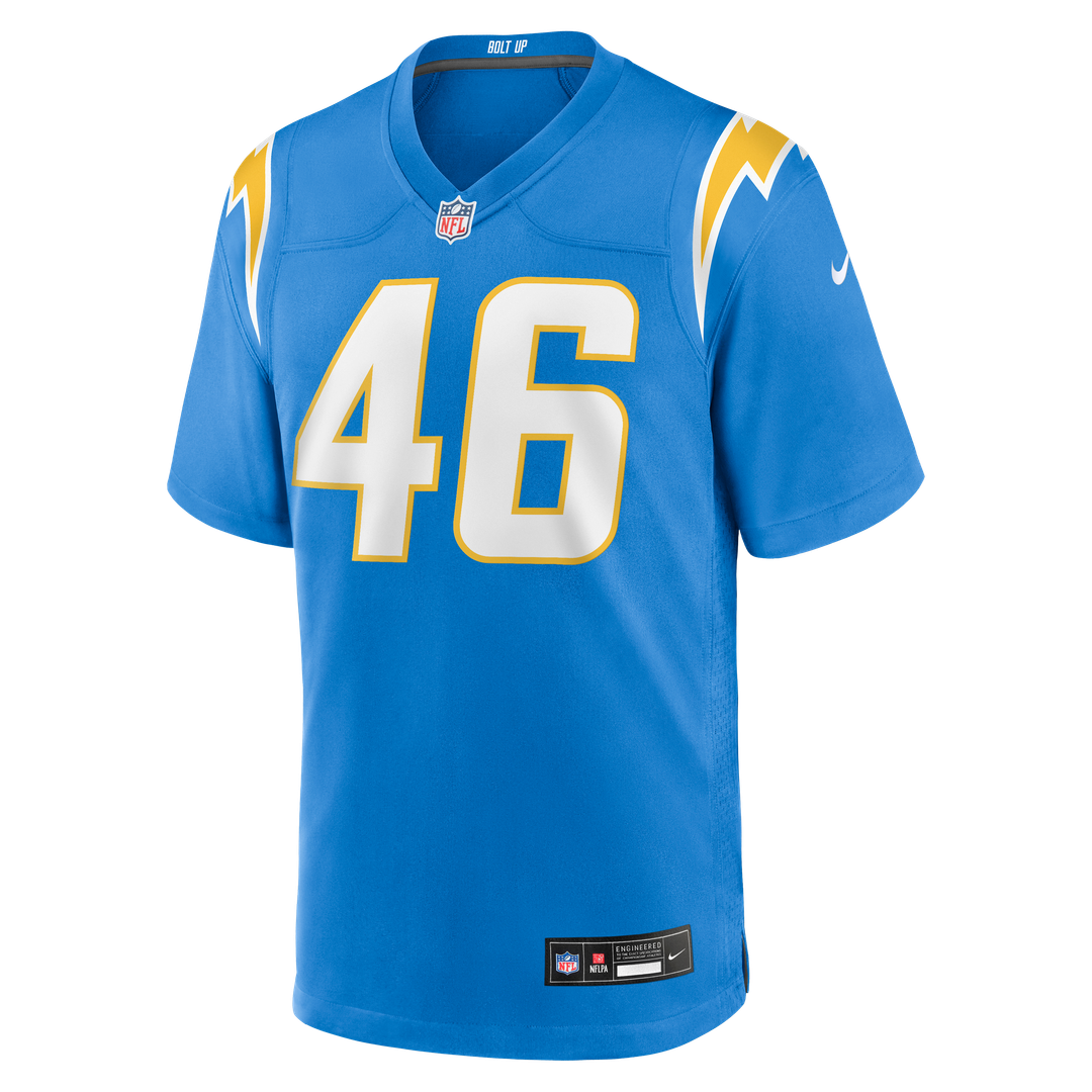 Nikko Reed Los Angeles Chargers Nike Powder Blue Team Game Jersey