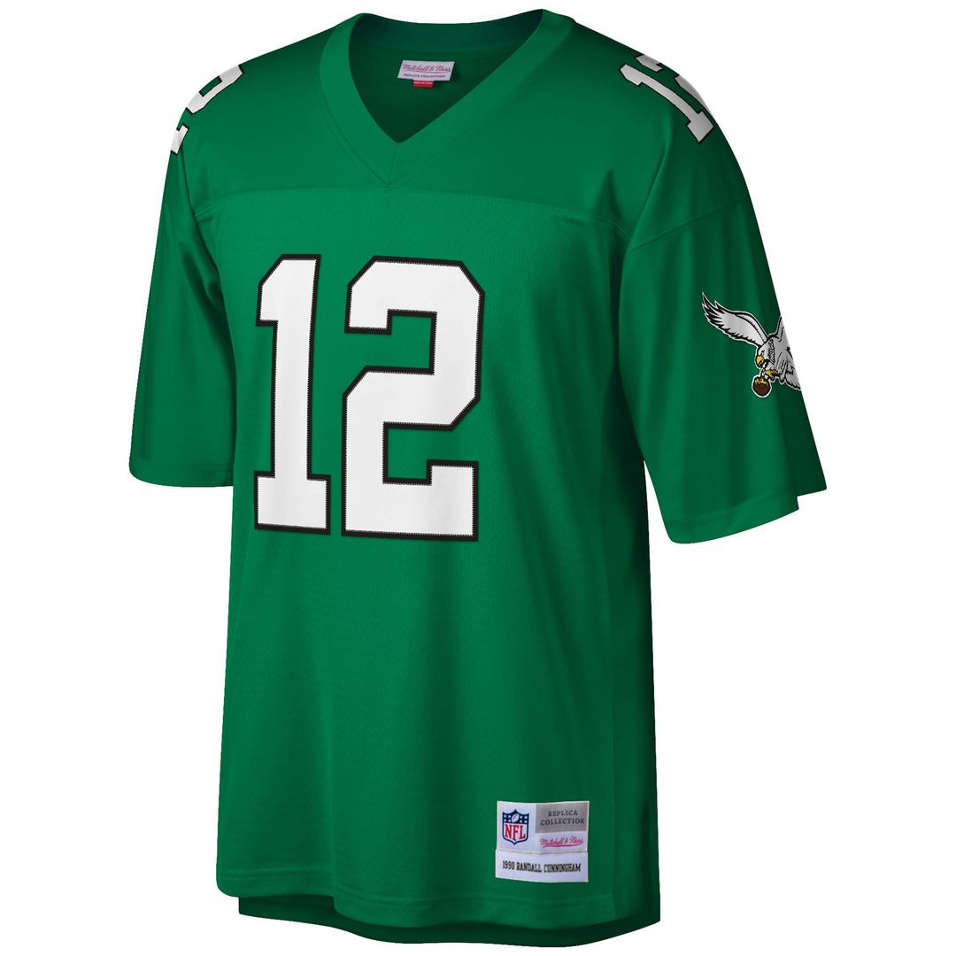 Randall Cunningham Philadelphia Eagles Mitchell & Ness Kelly Green Big & Tall 1990 Retired Player Replica Jersey