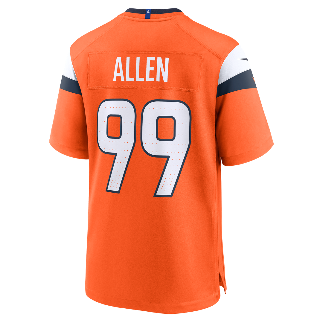 Zach Allen Denver Broncos Nike Orange Team Game Jersey