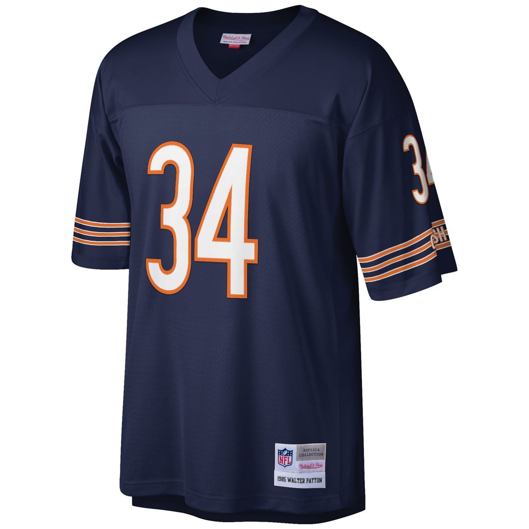 Walter Payton Chicago Bears Mitchell & Ness White Big & Tall 1985 Retired Player Replica Jersey