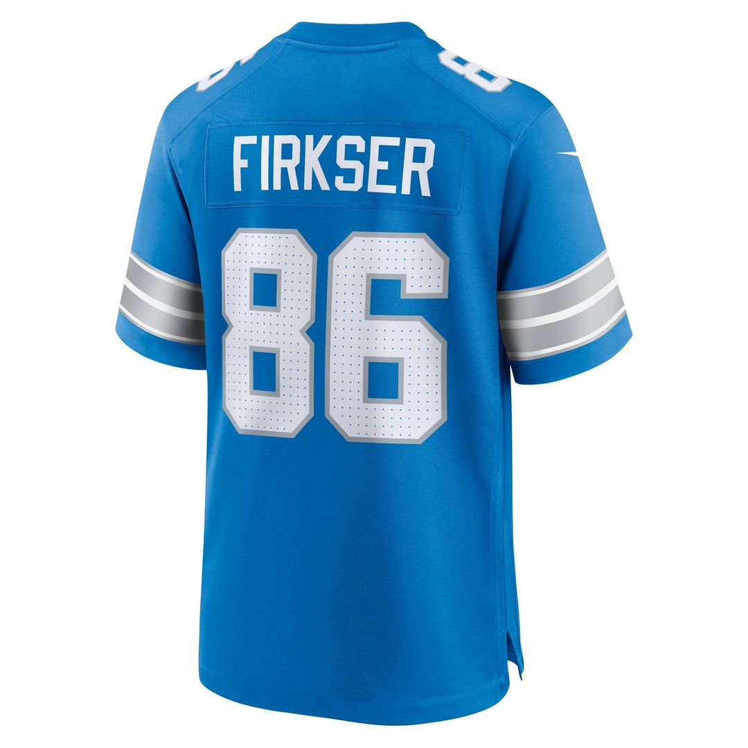 Anthony Firkser Detroit Lions Nike Blue Team Game Jersey