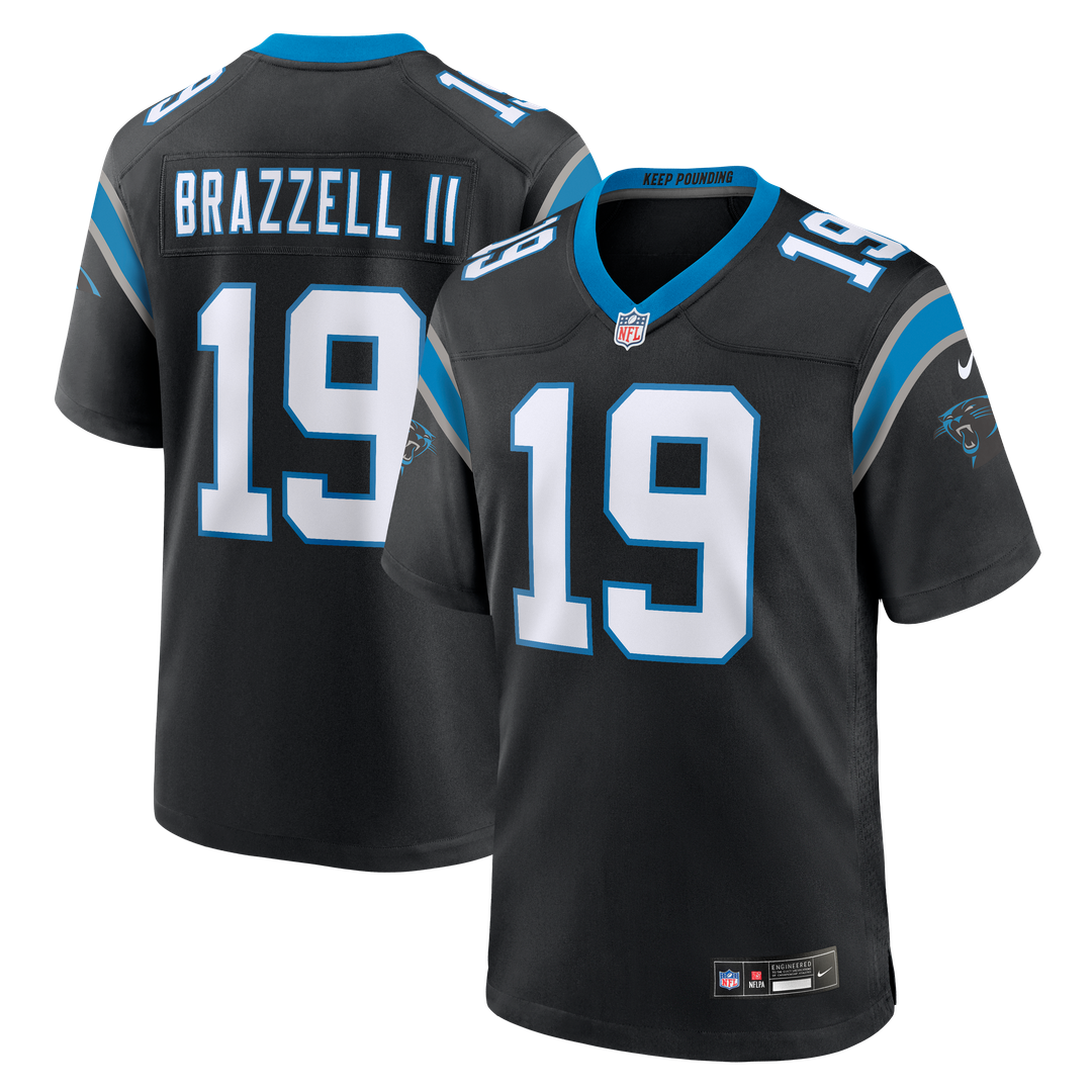 Chris Brazzell II Carolina Panthers Nike Black Team Game Jersey