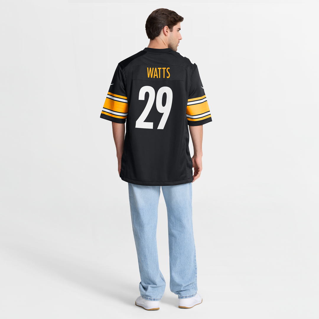 Ryan Watts Pittsburgh Steelers Nike Black Game Jersey
