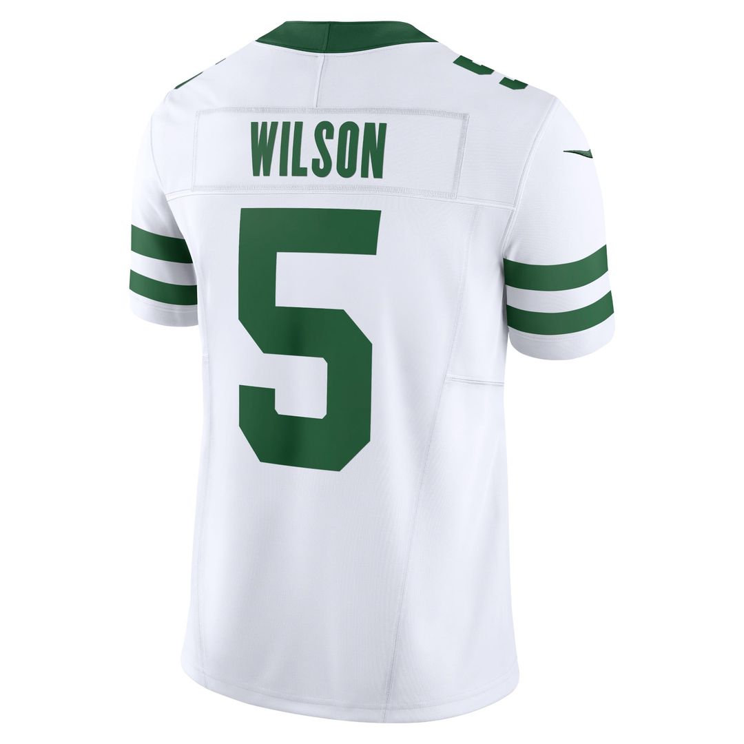 Garrett Wilson New York Jets Nike Legacy White Vapor F.U.S.E. Limited Jersey