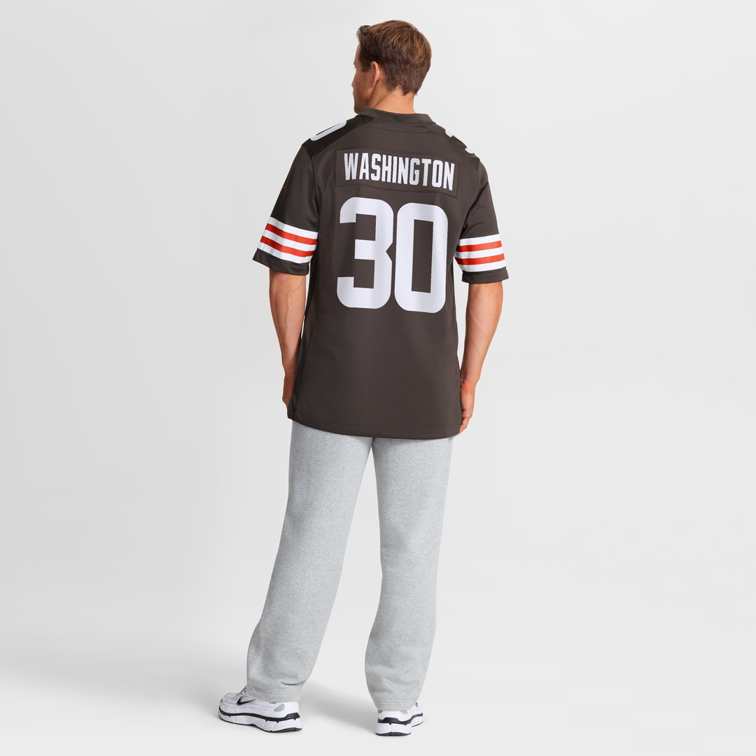 Zion Washington Cleveland Browns Nike Brown Team Game Jersey