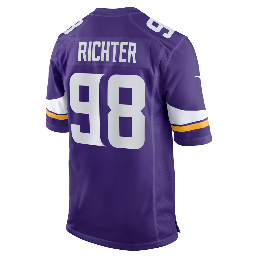 Bo Richter Minnesota Vikings Nike Purple Team Game Jersey