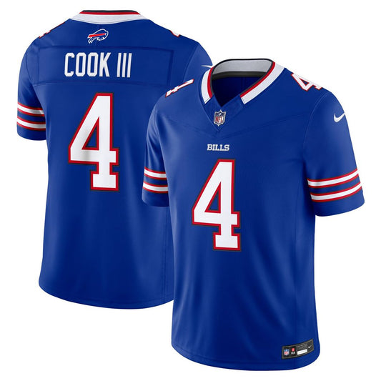James Cook III Buffalo Bills Nike Royal Team Vapor F.U.S.E. Stitched Limited Jersey