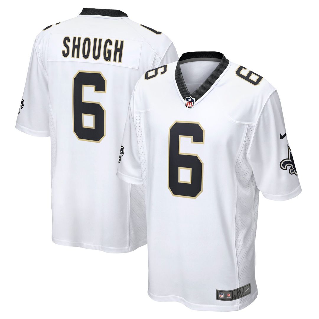 Tyler Shough New Orleans Saints Nike White Game Player Jersey