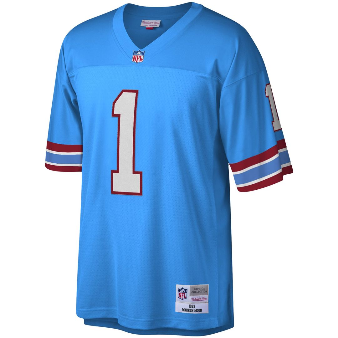 Warren Moon Houston Oilers Mitchell & Ness Light Blue Legacy Replica Jersey