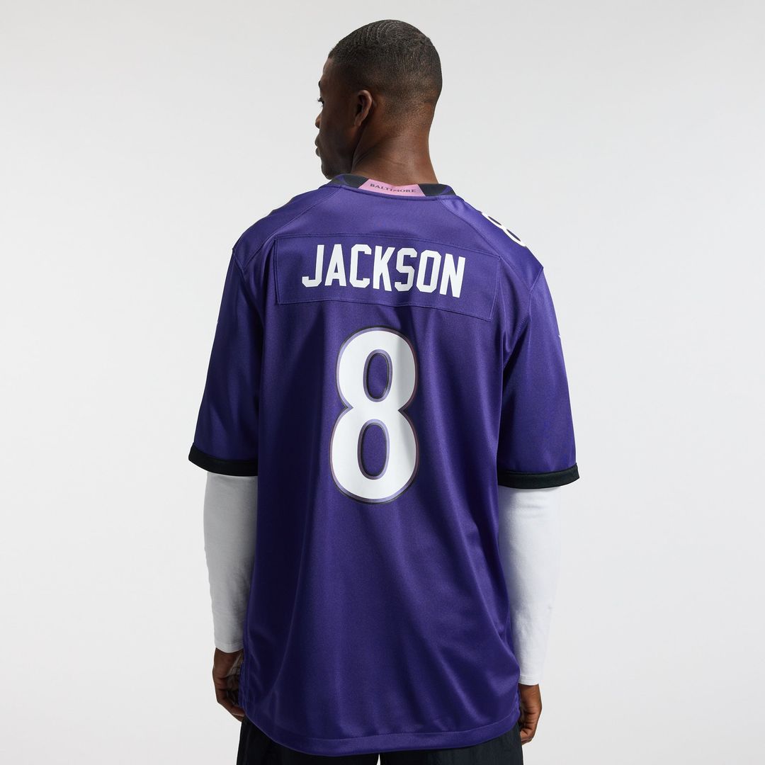 Lamar Jackson Baltimore Ravens Nike Purple Team Game Jersey