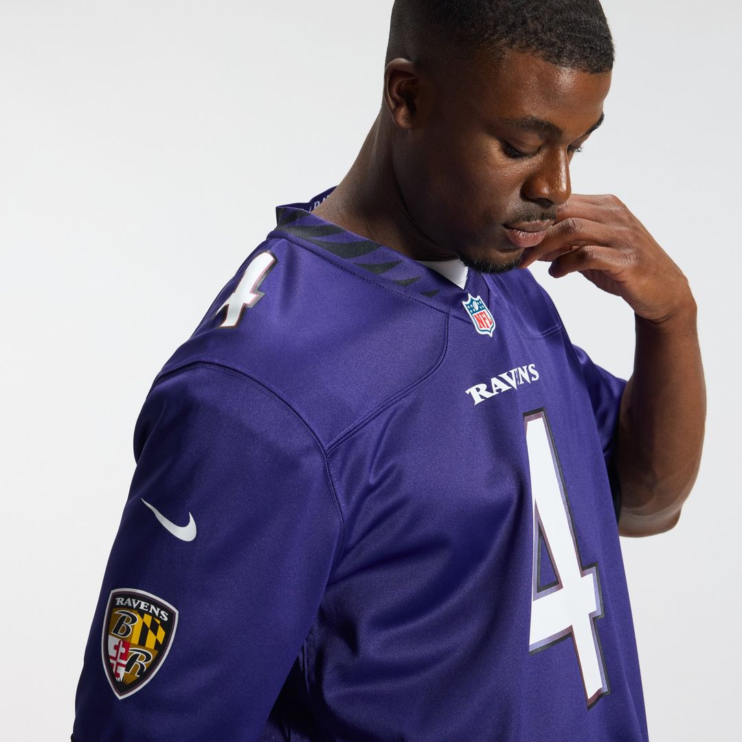 Zay Flowers Baltimore Ravens Nike Purple Team Game Jersey