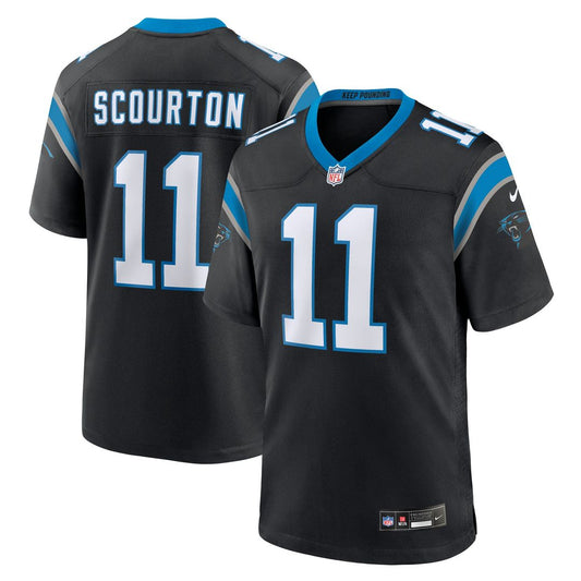 Nic Scourton Carolina Panthers Nike Black Team Game Jersey