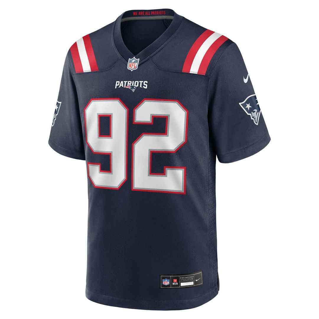 Joshua Farmer New England Patriots Nike Navy Team Game Jersey