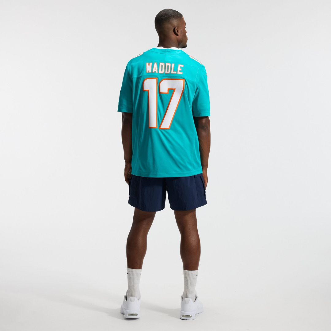 Jaylen Waddle Miami Dolphins Nike Aqua Team Vapor F.U.S.E. Stitched Limited Jersey