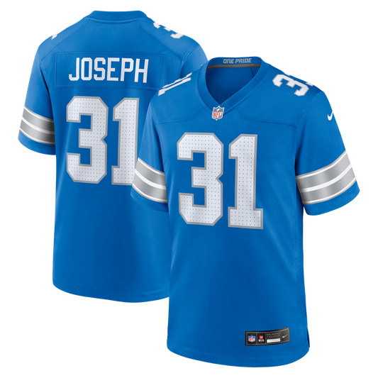 Kerby Joseph Detroit Lions Nike Blue Team Game Jersey
