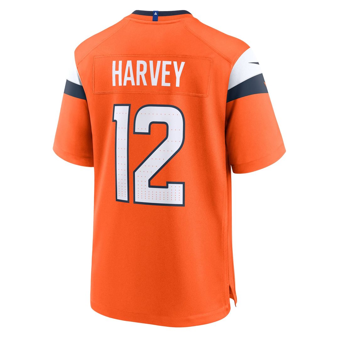 RJ Harvey Denver Broncos Nike Orange Team Game Jersey
